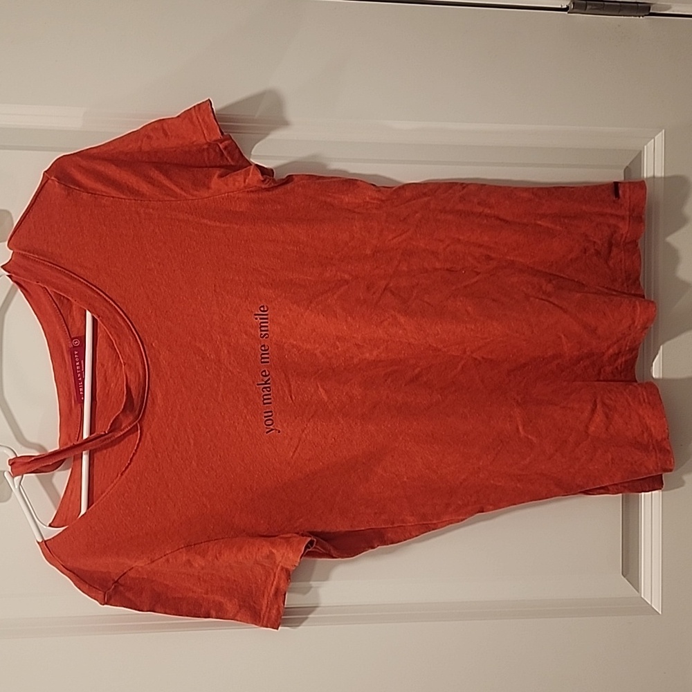 n:Philanthropy "You Make Me Smile" Zander Cut Out Shirt Sz S